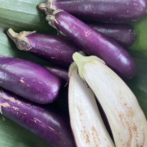 Organic Small Purple Eggplants